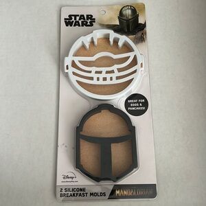Star Wars set of 2 silicone breakfast molds The Mandalorian eggs & pancakes NEW